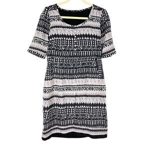 Arrow Mini Dress Gray Geometric Print Size Small Pockets